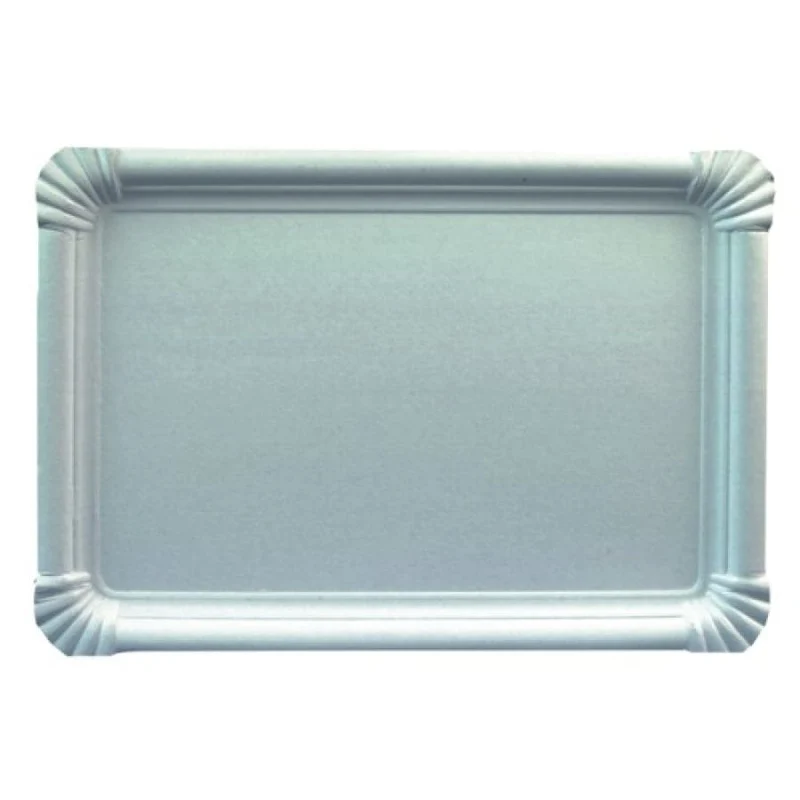 Pappteller eckig 18 cm x 26 cm, weiß