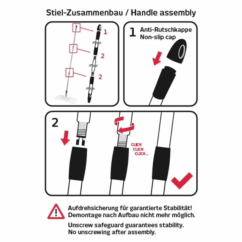 LEIFHEIT Bodenwischer Set Profi XL micro duo, nass, 3-teilig