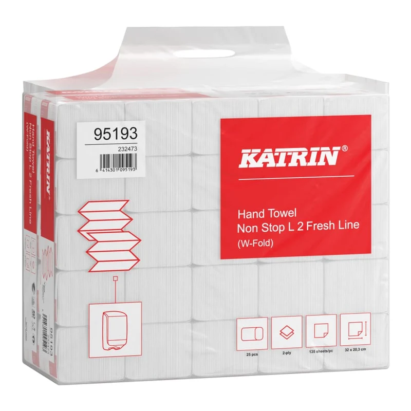 Katrin Falthandtuch Non Stop L 2 W-Falz, 135 Blatt
