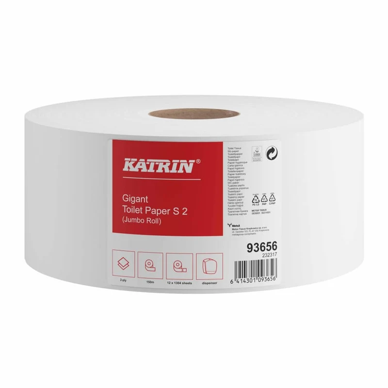 Katrin Jumbo Toilettenpapier S 150 m, 2-lagig