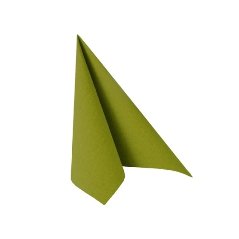 Papstar Servietten, 1/4-Falz, 40 cm x 40 cm olivgrün