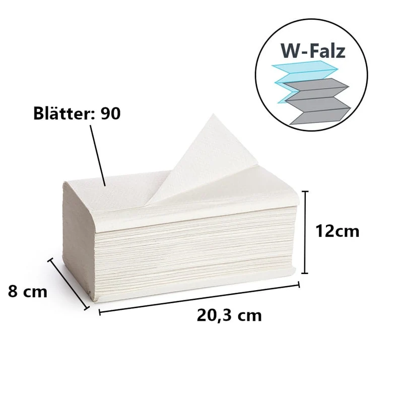 Katrin Plus W-Falz Falthandtücher Non Stop L 3-lagig, 90 Blatt