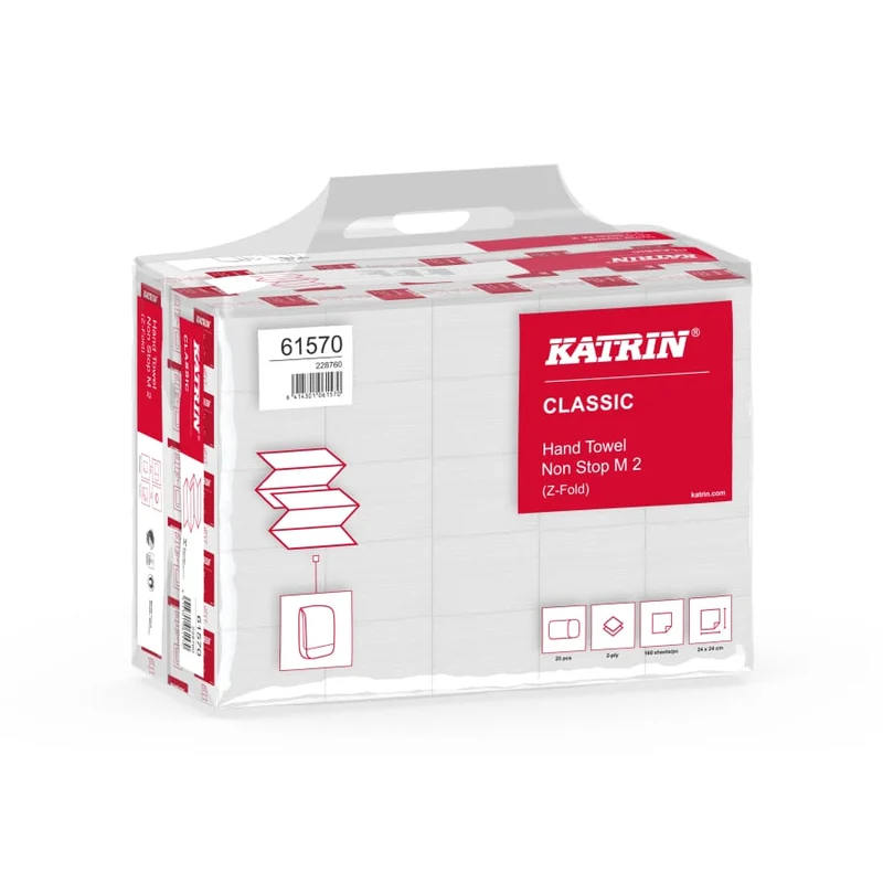 Katrin Z-Falz Falthandtücher Non Stop M Wide 2-lagig, 160 Blatt
