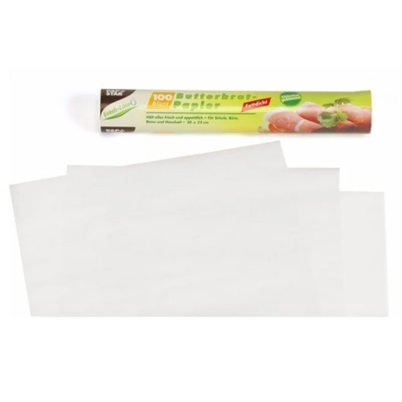 Papstar Butterbrotpapier Maße: 25 cm x 30 cm, weiß