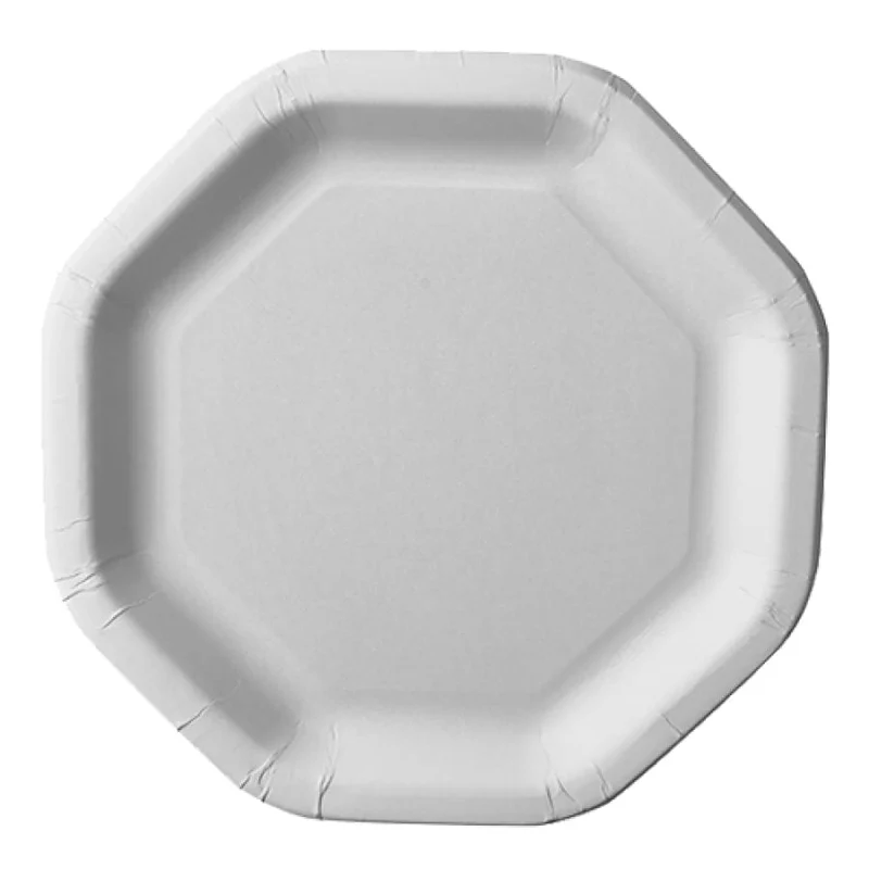 Papstar Pure Teller Pappe, 8-eckig 23,5 x 23,5 cm