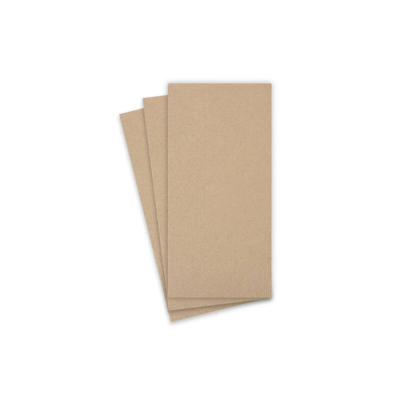 Sobsy Recycling-Servietten, 40 x 40 cm, 2-lagig, 1/8-Buchfalz, braun