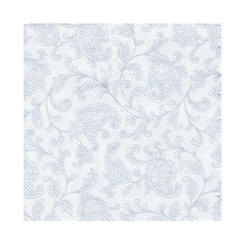 Papstar Servietten, 1/4-Falz, 25 cm x 25 cm, Ornaments weiß