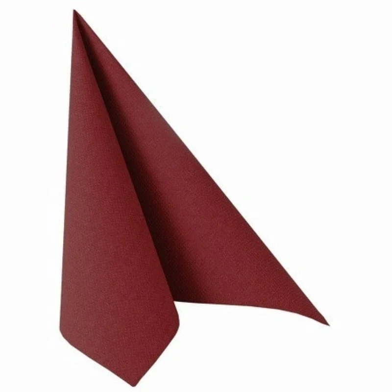 Papstar Servietten, 1/4-Falz, 40 cm x 40 cm bordeaux