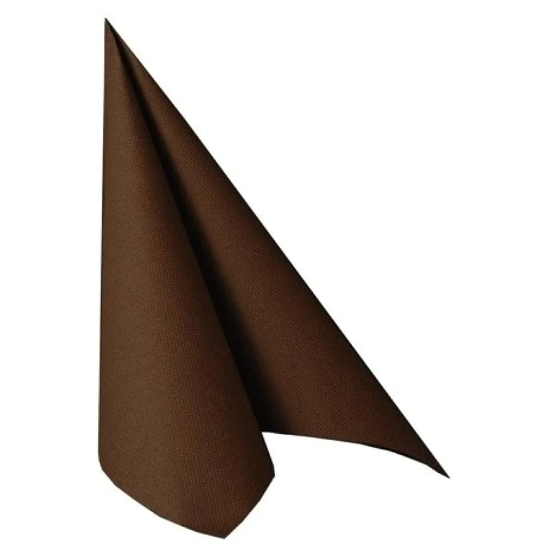 Papstar Servietten, 1/4-Falz, 40 cm x 40 cm braun