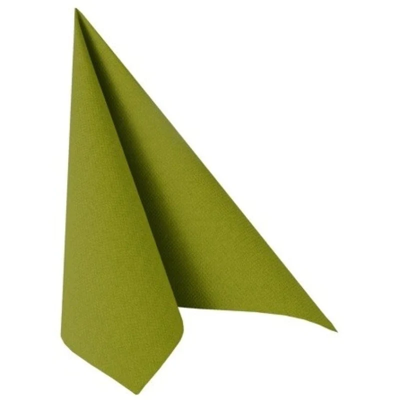 Papstar Servietten, 1/4-Falz, 40 cm x 40 cm olivgrün