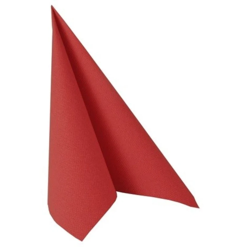 Papstar Servietten, 1/4-Falz, 40 cm x 40 cm rot