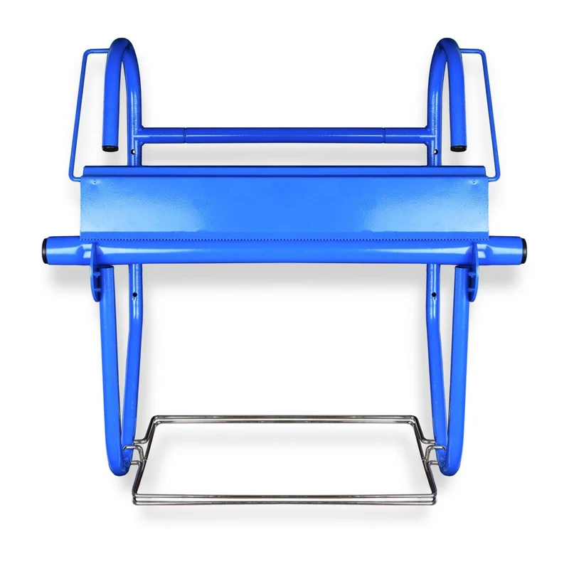 SemyTop Putztuchrollen-Wandhalter mit Müllsackhalter, blau