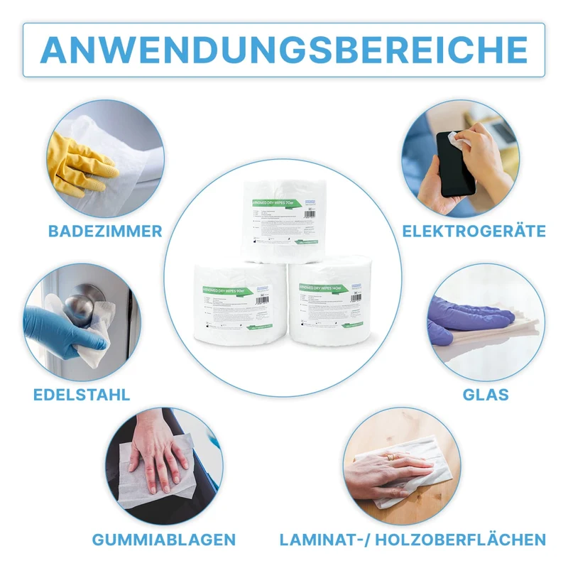ARNOMED Dry Wipes Vliestuchrolle, weiß, 15 x 30 cm