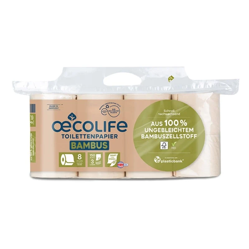 Fripa oecolife Toilettenpapier, BAMBUS, 3-lagig, naturbeige