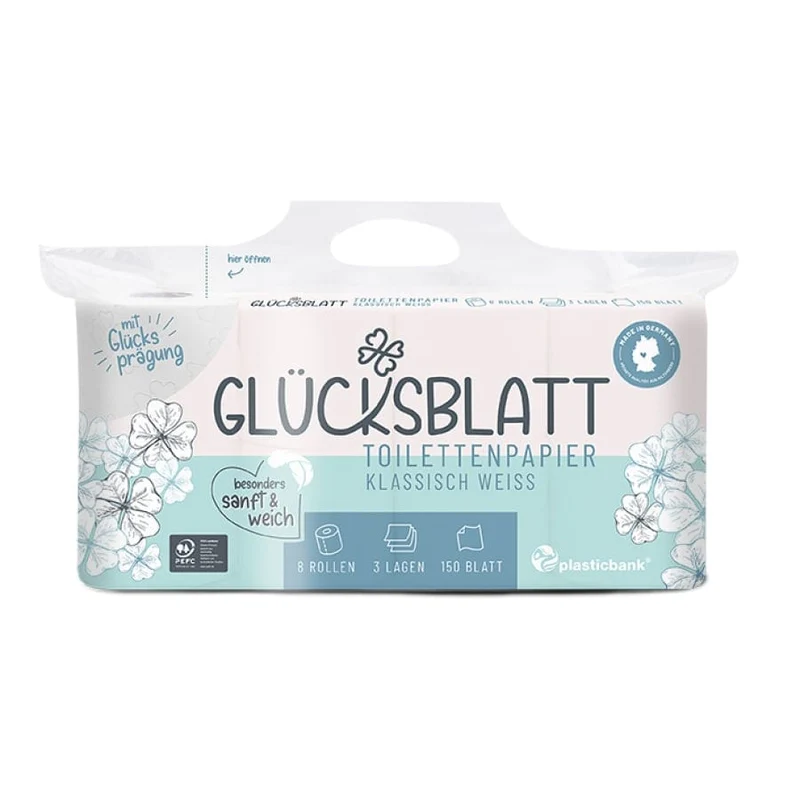 Fripa Glücksblatt Toilettenpapier, 3-lagig, weiß