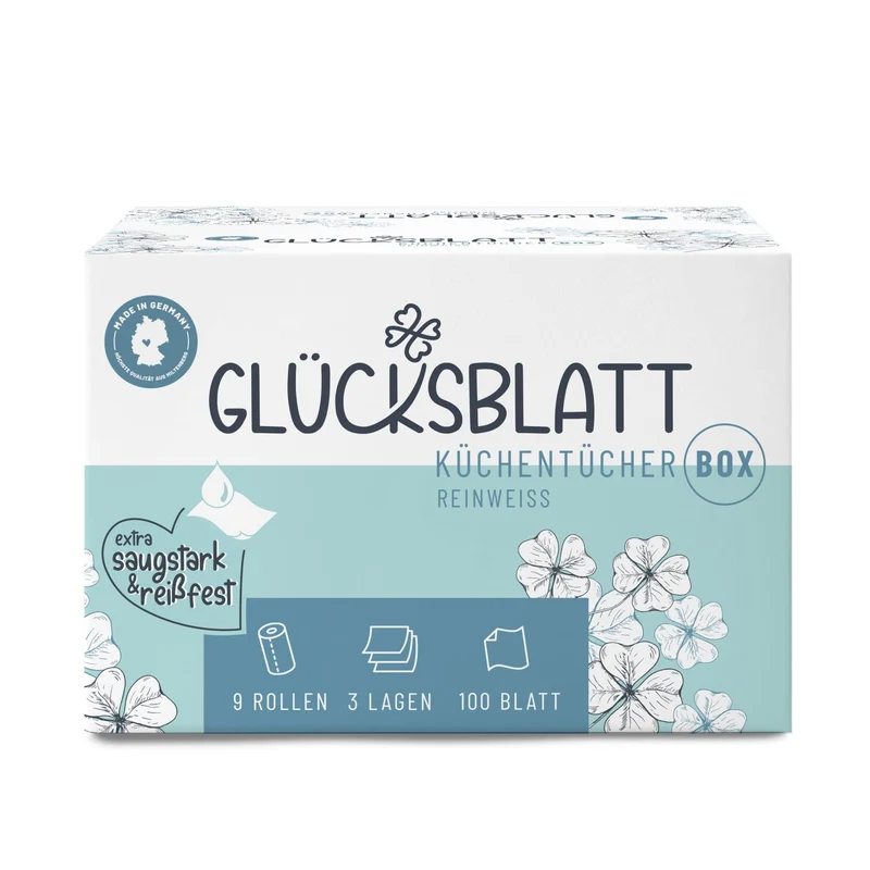 Fripa Glücksblatt Küchenrolle, 3-lagig, weiß