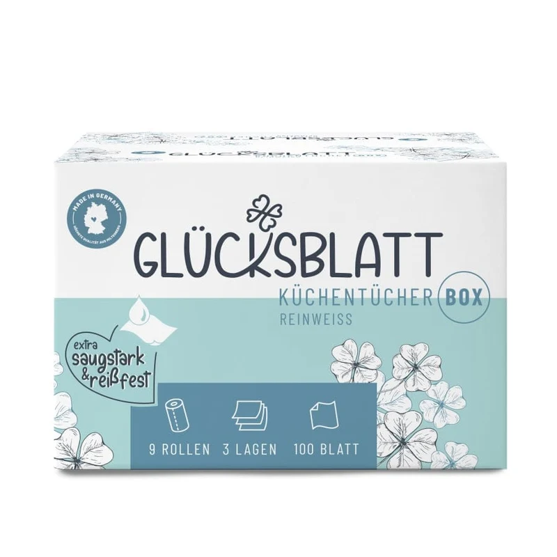 Fripa Glücksblatt Küchenrolle, 3-lagig, weiß
