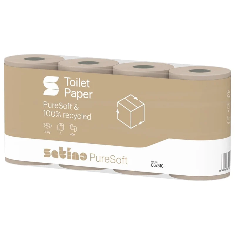 Satino PureSoft Toilettenpapier 2-lagig, 400 Blatt, MT1