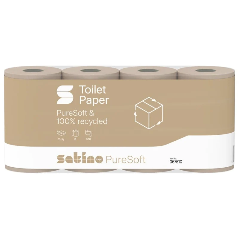 Satino PureSoft Toilettenpapier 2-lagig, 400 Blatt, MT1