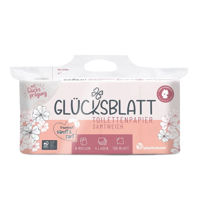 Fripa Glücksblatt Toilettenpapier, 4-lagig, weiß