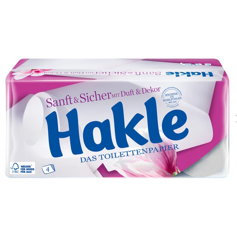 Hakle Sanft Sicher Toilettenpapier 4-lagig weich saugfähig