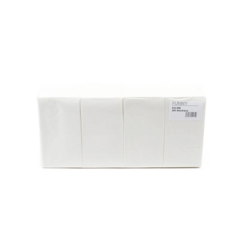 Funny Tafelservietten Buchfalz, 33 x 33 cm, 2-lagig, hochweiß