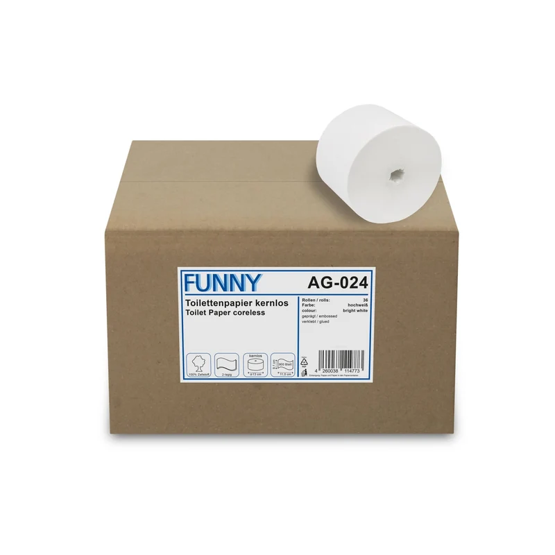 Funny Toilettenpapier kernlos, 2-lagig, 900 Blatt, Ø 13 cm