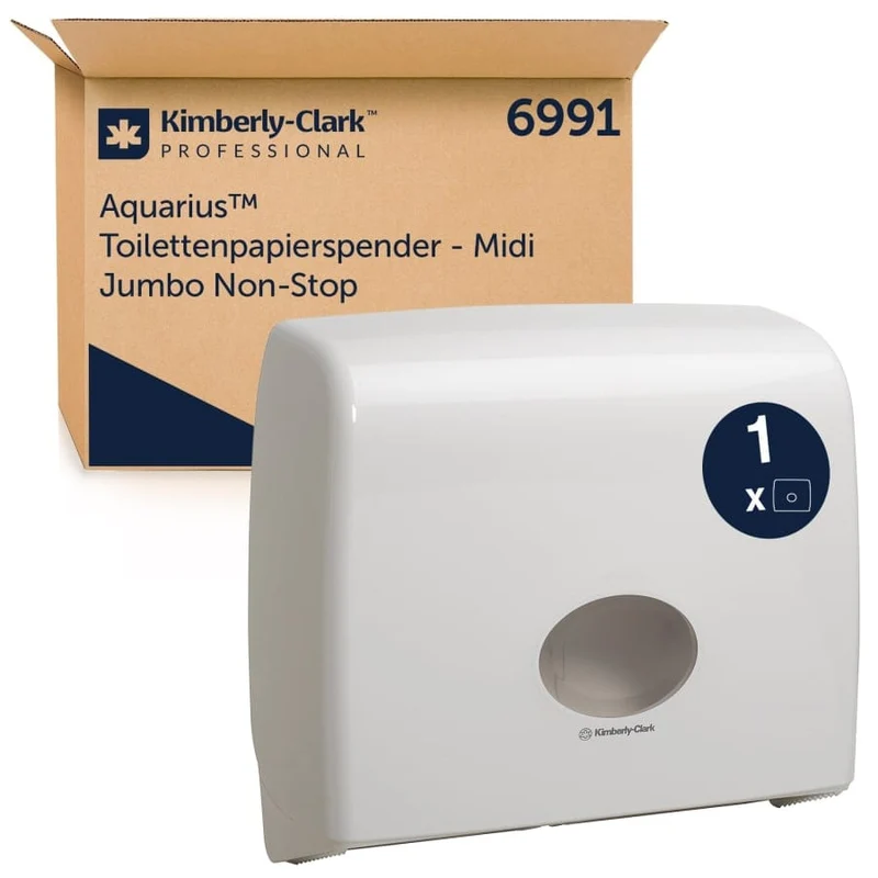 Aquarius Jumbo Nonstop Toilettenpapierspender, weiß