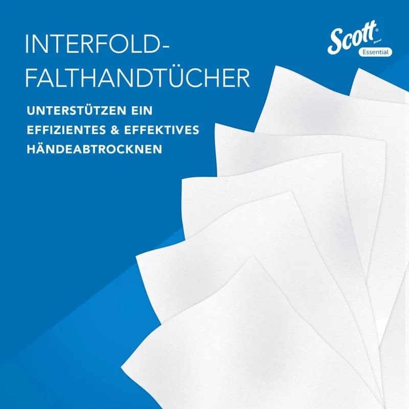 Scott Essential Falthandtücher Interfold, 1-lagig, 21,2 x 20 cm