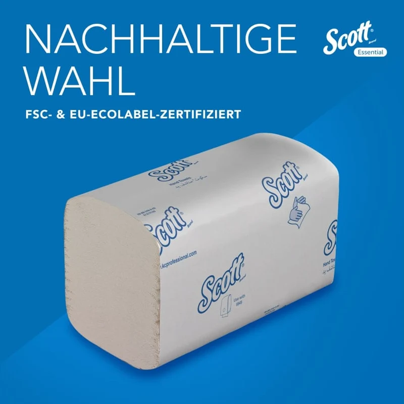 Scott Essential Falthandtücher Interfold, 1-lagig, 21,2 x 20 cm