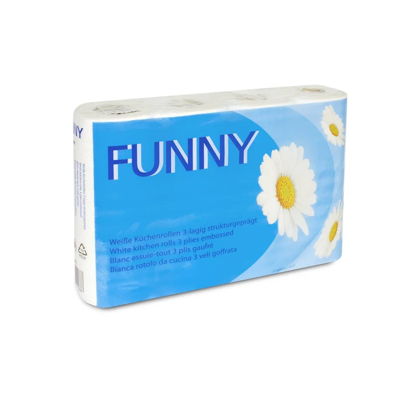 Funny Küchenrolle, 3-lagig, 26 x 21 cm, 50 Blatt, hochweiß