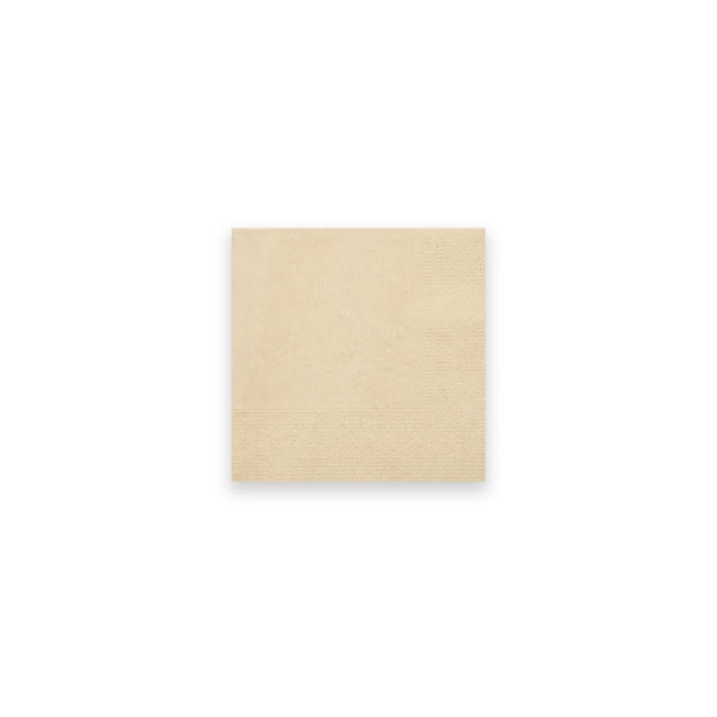 Sobsy Servietten, 24 x 24 cm, 2-lagig, 1/4 Falz, recycling braun