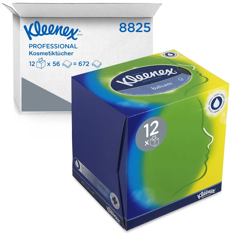 Kleenex Kosmetiktücher Würfel-Box, weiß