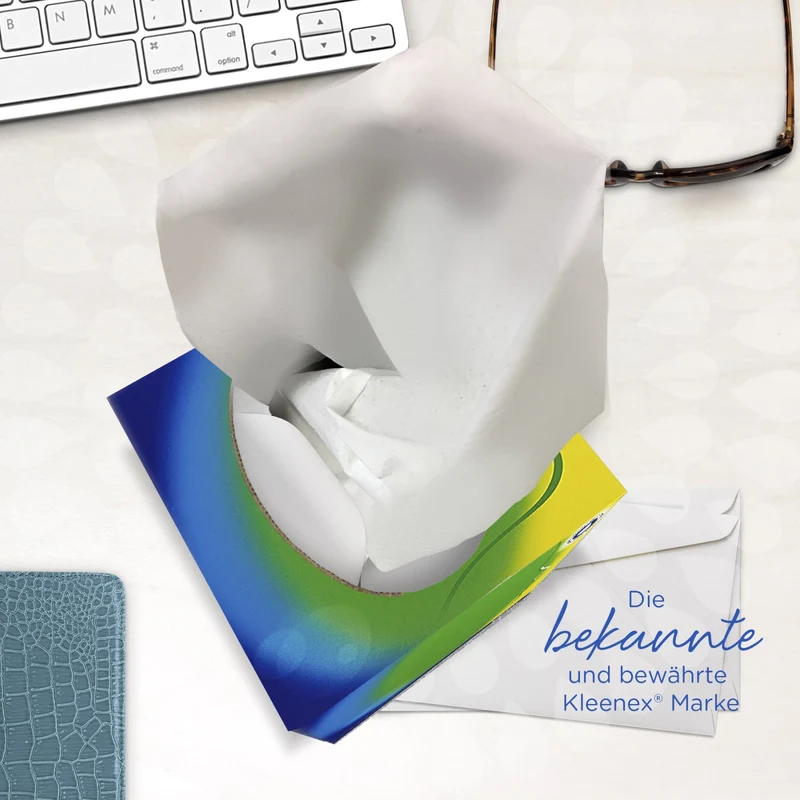 Kleenex Kosmetiktücher Würfel-Box, weiß