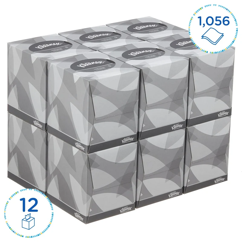 Kleenex Kosmetiktücher Würfel-Box, weiß