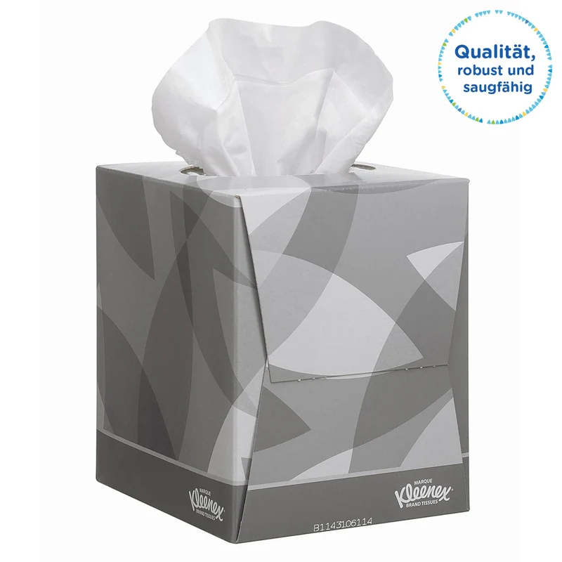 Kleenex Kosmetiktücher Würfel-Box, weiß