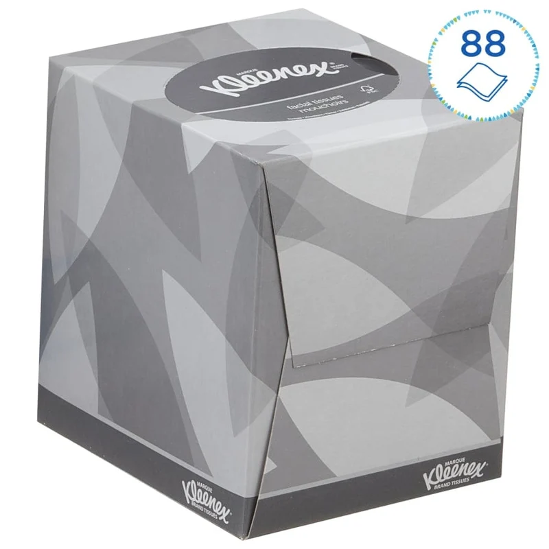 Kleenex Kosmetiktücher Würfel-Box, weiß