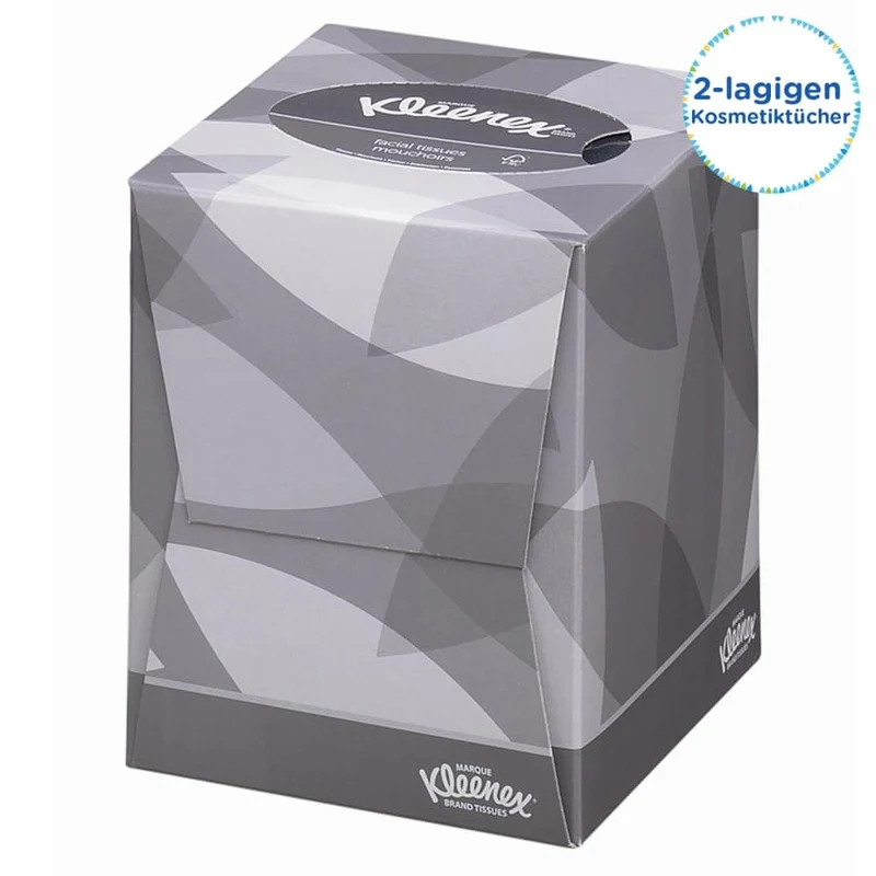Kleenex Kosmetiktücher Würfel-Box, weiß