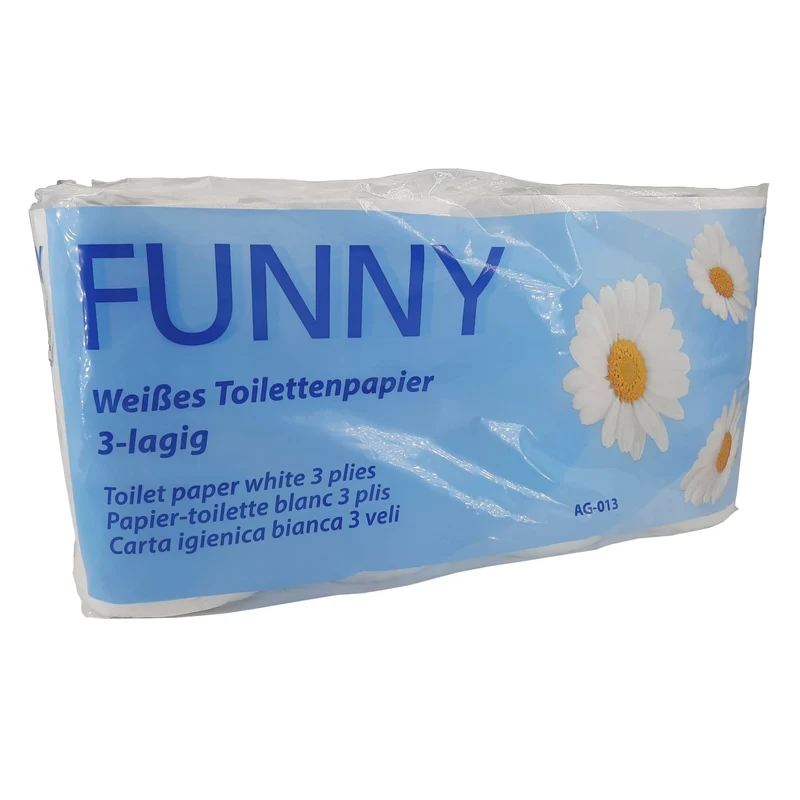 Funny Toilettenpapier, 3-lagig, hochweiß, 150 & 250 Blatt
