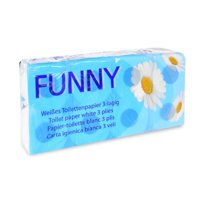 Funny Toilettenpapier, 3-lagig, hochweiß, 150 & 250 Blatt