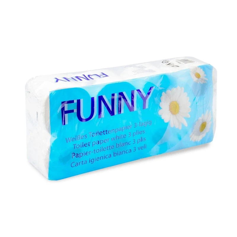 Funny Toilettenpapier, 3-lagig, hochweiß, 150 & 250 Blatt