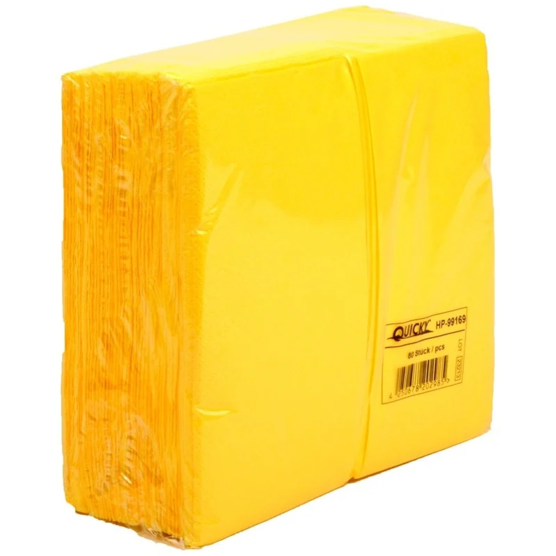 Quicky Farbige Tafelservietten, 33 x 33 cm, 2-lagig, 1/8-Kopffalz