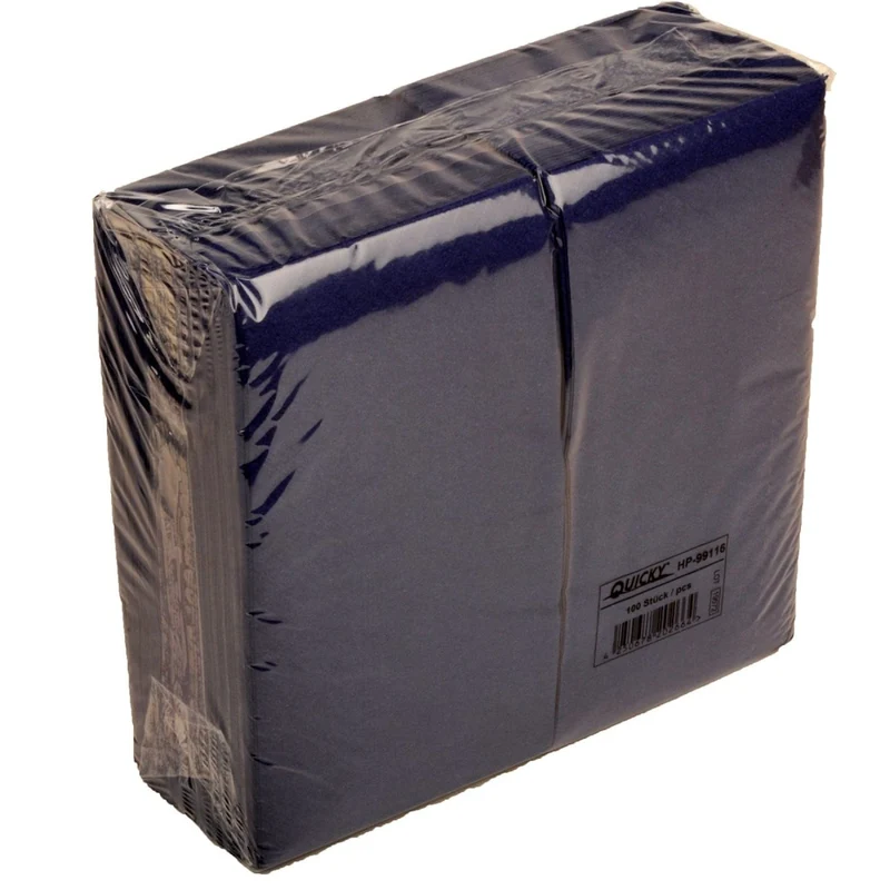 Quicky Farbige Tafelservietten, 33 x 33 cm, 2-lagig, 1/8-Kopffalz