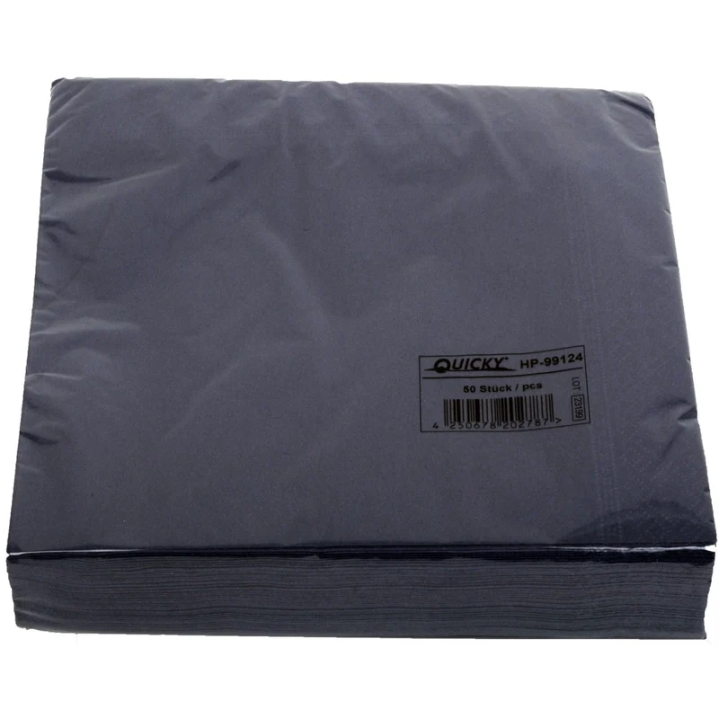 Quicky Farbige Tafelservietten, 33 x 33 cm, 2-lagig, 1/8-Kopffalz