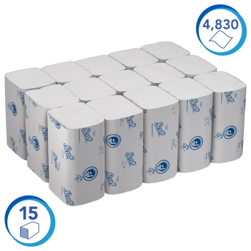 Scott Control Falthandtücher Interfold herunterspülbar, 21,2 x 20 cm