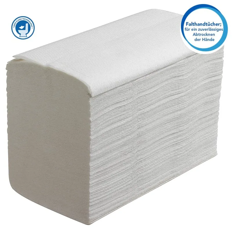 Scott Control Falthandtücher Interfold herunterspülbar, 21,2 x 20 cm