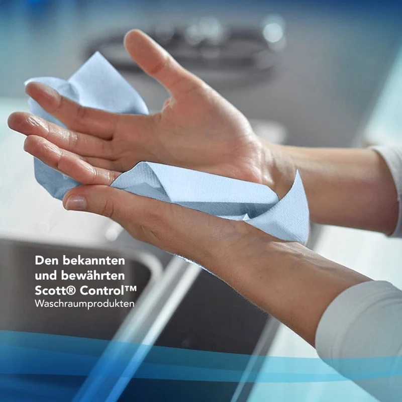 Scott Control Falthandtücher Interfold, blau, 1-lagig, 31,8 x 20 cm