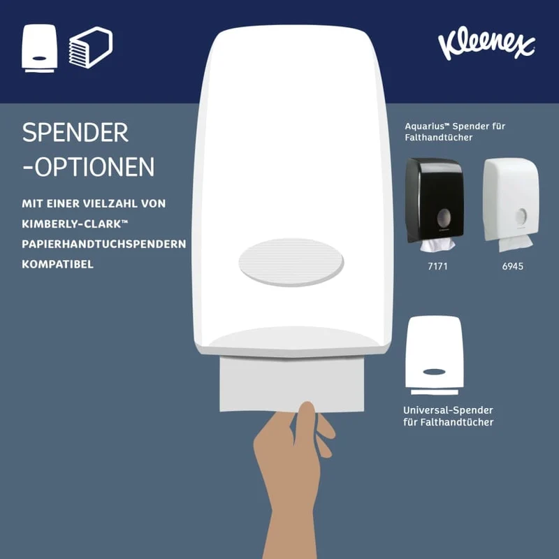 Kleenex Ultra Handtuchpapier Interfold, 3-lagig, 31,8 x 21,5 cm