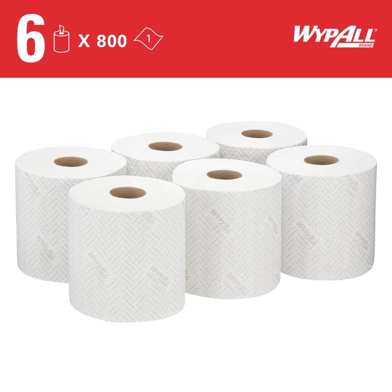 WypAll L10 Reinigungstücher Zentralentnahme, weiß, 1-lagig