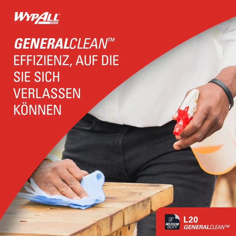 WypAll L20 Reinigungstücher BRAG Box, blau, 2-lagig